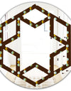 Geometric Mod Dots - Modern Round or Oval Wall Mirror - Hexagon Star