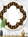 Geometric Mod Dots - Modern Round or Oval Wall Mirror - Quatrefoil