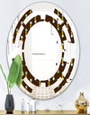 Geometric Mod Dots - Modern Round or Oval Wall Mirror - Space