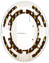 Geometric Mod Dots - Modern Round or Oval Wall Mirror - Space