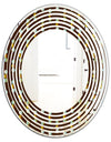 Geometric Mod Dots - Modern Round or Oval Wall Mirror - Wave