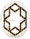Geometric Mod Dots - Modern Round or Oval Wall Mirror - Hexagon Star
