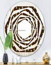 Geometric Mod Dots - Modern Round or Oval Wall Mirror - Whirl
