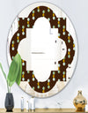 Geometric Mod Dots - Modern Round or Oval Wall Mirror - Quatrefoil