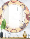 Retro Geometric Pattern - Modern Round or Oval Wall Mirror - Triple C