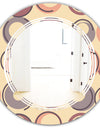 Retro Geometric Pattern - Modern Round or Oval Wall Mirror - Triple C
