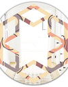Retro Geometric Pattern - Modern Round or Oval Wall Mirror - Hexagon Star