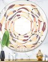 Retro Geometric Pattern - Modern Round or Oval Wall Mirror - Whirl