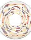 Retro Geometric Pattern - Modern Round or Oval Wall Mirror - Whirl