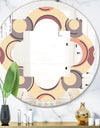 Retro Geometric Pattern - Modern Round or Oval Wall Mirror - Quatrefoil