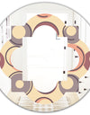 Retro Geometric Pattern - Modern Round or Oval Wall Mirror - Quatrefoil