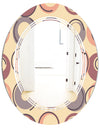 Retro Geometric Pattern - Modern Round or Oval Wall Mirror - Triple C