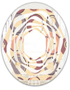 Retro Geometric Pattern - Modern Round or Oval Wall Mirror - Whirl