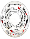 Paris Eiffel Red Hearts II - Cottage Round or Oval Wall Mirror - Whirl