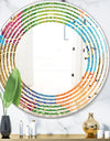 Circular Retro Design IV - Modern Round or Oval Wall Mirror - Wave