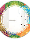 Circular Retro Design IV - Modern Round or Oval Wall Mirror - Triple C