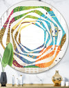 Circular Retro Design IV - Modern Round or Oval Wall Mirror - Whirl