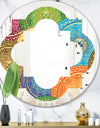 Circular Retro Design IV - Modern Round or Oval Wall Mirror - Quatrefoil