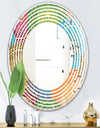 Circular Retro Design IV - Modern Round or Oval Wall Mirror - Wave