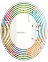 Circular Retro Design IV - Modern Round or Oval Wall Mirror - Wave