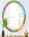 Circular Retro Design IV - Modern Round or Oval Wall Mirror - Triple C