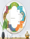 Circular Retro Design IV - Modern Round or Oval Wall Mirror - Quatrefoil