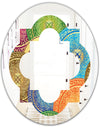 Circular Retro Design IV - Modern Round or Oval Wall Mirror - Quatrefoil