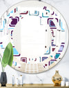 Retro Square Design I - Modern Round or Oval Wall Mirror - Space