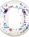 Retro Square Design I - Modern Round or Oval Wall Mirror - Space