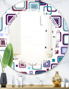 Retro Square Design I - Modern Round or Oval Wall Mirror - Triple C
