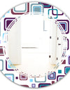 Retro Square Design I - Modern Round or Oval Wall Mirror - Triple C