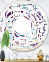 Retro Square Design I - Modern Round or Oval Wall Mirror - Whirl