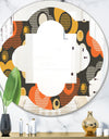 Retro Floral Pattern VII - Modern Round or Oval Wall Mirror - Quatrefoil
