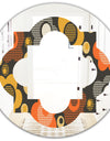 Retro Floral Pattern VII - Modern Round or Oval Wall Mirror - Quatrefoil