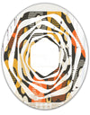 Retro Floral Pattern VII - Modern Round or Oval Wall Mirror - Whirl