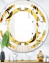 Golden Luxury Pattern I - Modern Round or Oval Wall Mirror - Space