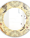 Golden Luxury Pattern I - Modern Round or Oval Wall Mirror - Wave