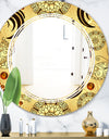 Golden Luxury Pattern I - Modern Round or Oval Wall Mirror - Triple C