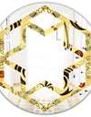 Golden Luxury Pattern I - Modern Round or Oval Wall Mirror - Hexagon Star