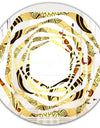 Golden Luxury Pattern I - Modern Round or Oval Wall Mirror - Whirl