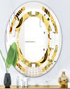 Golden Luxury Pattern I - Modern Round or Oval Wall Mirror - Space