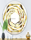 Golden Luxury Pattern I - Modern Round or Oval Wall Mirror - Whirl