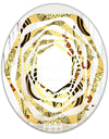 Golden Luxury Pattern I - Modern Round or Oval Wall Mirror - Whirl