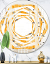 Retro Geometrical Abstract II - Modern Round or Oval Wall Mirror - Whirl