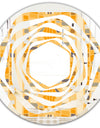 Retro Geometrical Abstract II - Modern Round or Oval Wall Mirror - Whirl