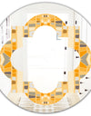 Retro Geometrical Abstract II - Modern Round or Oval Wall Mirror - Quatrefoil