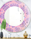 Tropical Palm Leaves IV - Modern Round or Oval Wall Mirror - Wave