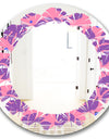 Tropical Palm Leaves IV - Modern Round or Oval Wall Mirror - Leaves