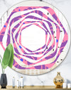 Tropical Palm Leaves IV - Modern Round or Oval Wall Mirror - Whirl