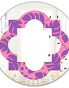 Tropical Palm Leaves IV - Modern Round or Oval Wall Mirror - Quatrefoil